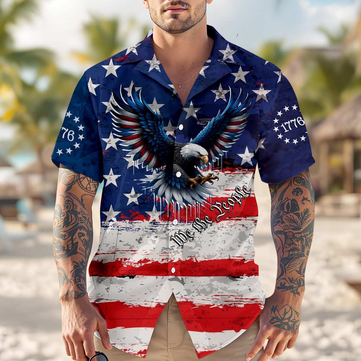 We The People USA - Hawaiian Shirt - Gift for Dad, Husband, Grandpa HN02