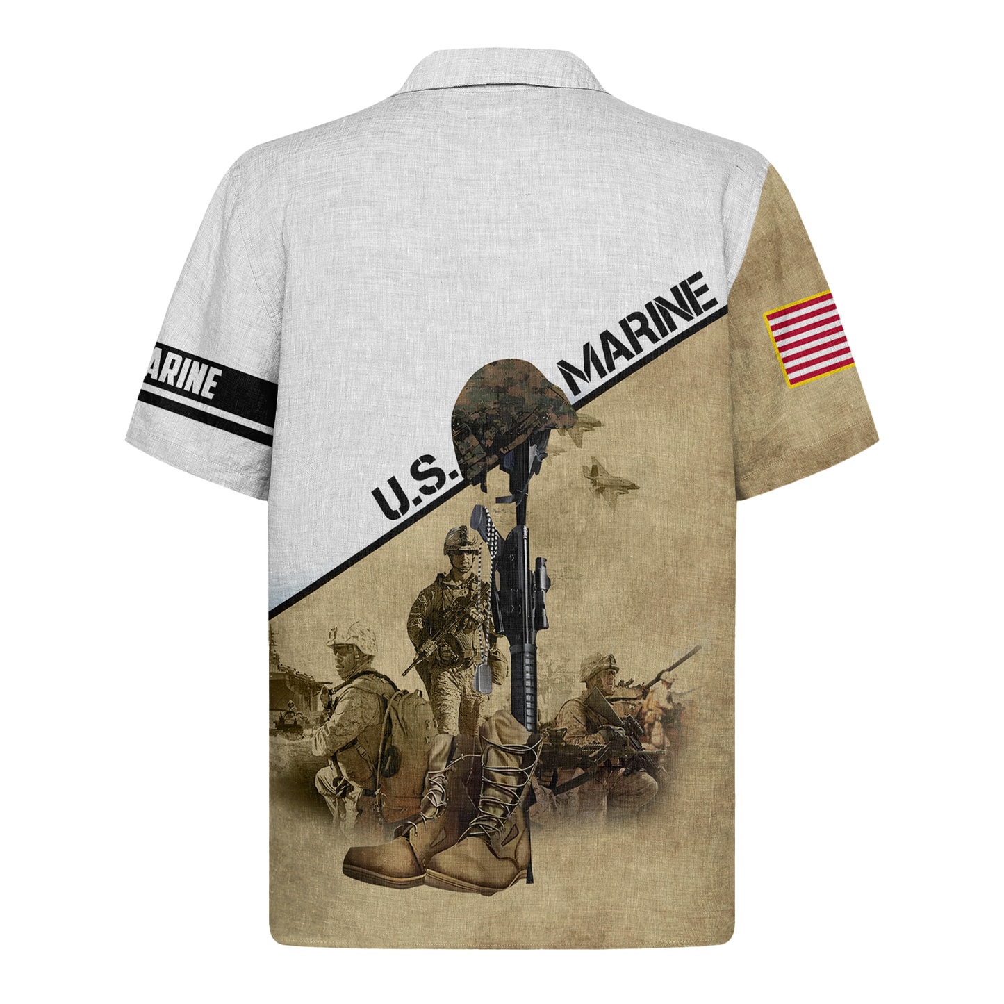 U.S. Marines Battlefield Honor Veteran - Hawaiian Shirt - Patriotic Gift For Veterans | HN02