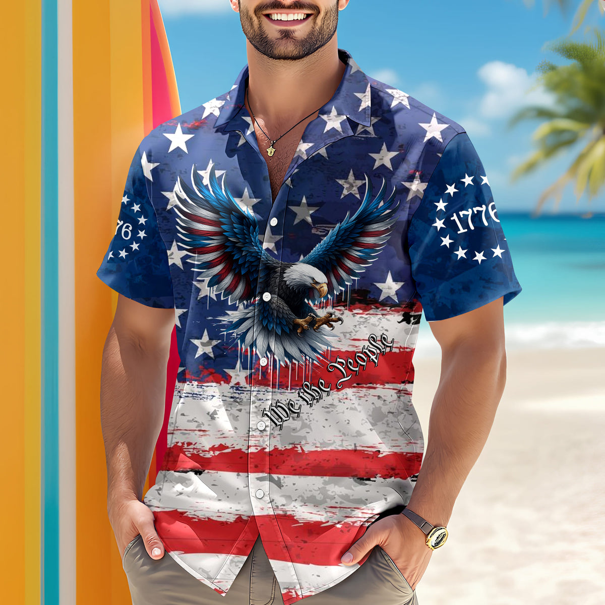 We The People USA - Hawaiian Shirt - Gift for Dad, Husband, Grandpa HN02