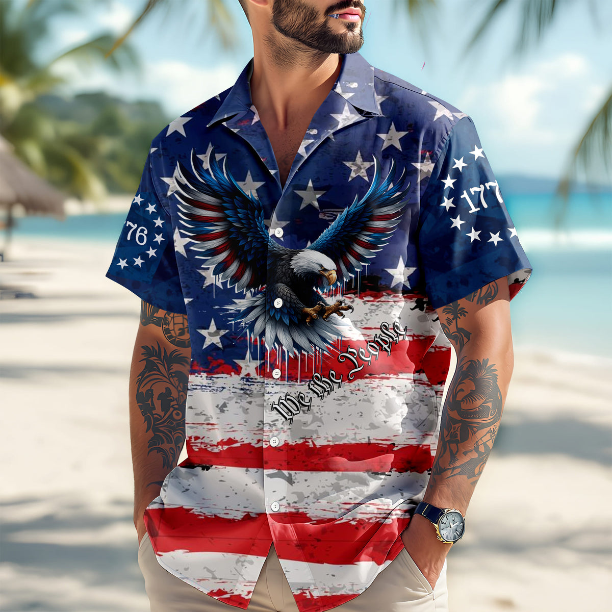 We The People USA - Hawaiian Shirt - Gift for Dad, Husband, Grandpa HN02