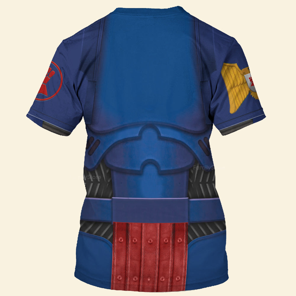 Warhammer Crimson Fists Captain - Costume Cosplay T-shirt CSWRH170