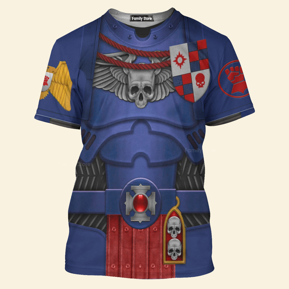 Warhammer Crimson Fists Captain - Costume Cosplay T-shirt CSWRH170