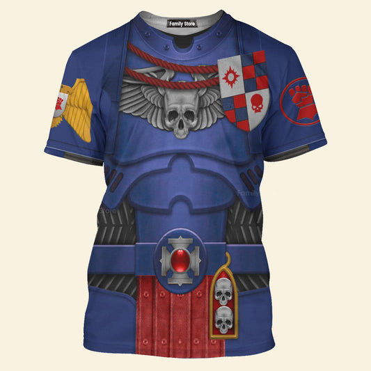 Warhammer Crimson Fists Captain - Costume Cosplay T-shirt CSWRH170