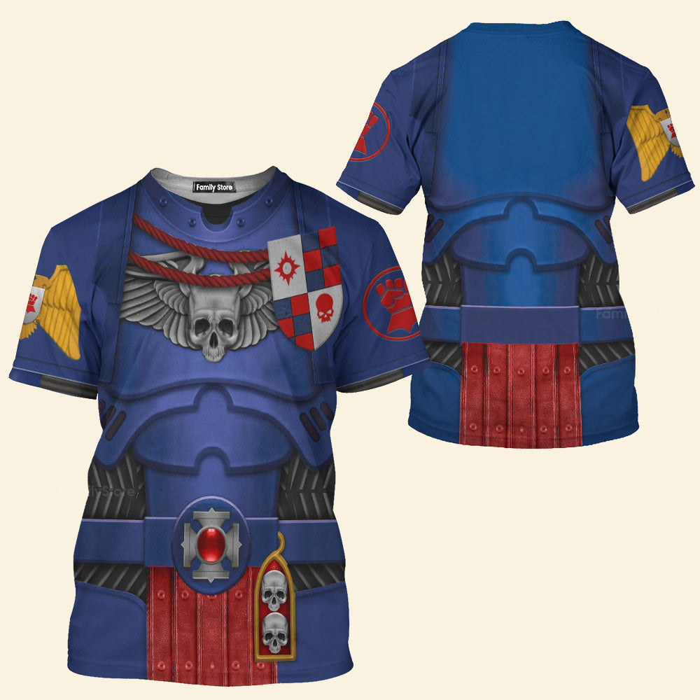 Warhammer Crimson Fists Captain - Costume Cosplay T-shirt CSWRH170