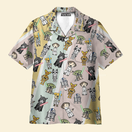 Cute Star Dogs - Hawaiian Shirt For Men, Women, Kids