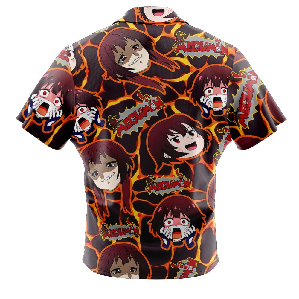 Smug Face Megumin Konosuba Button Up Hawaiian Shirt