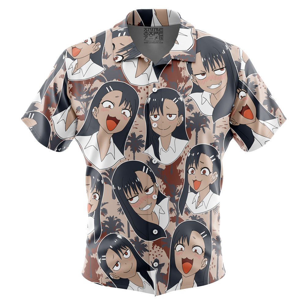 Meme Faces Ijiranaide Nagatoro-san Button Up Hawaiian Shirt