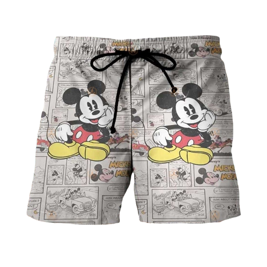 Mickey Mouse Shorts Mickey Mouse Graphic Comic Pattern Beach Shorts Colorful
