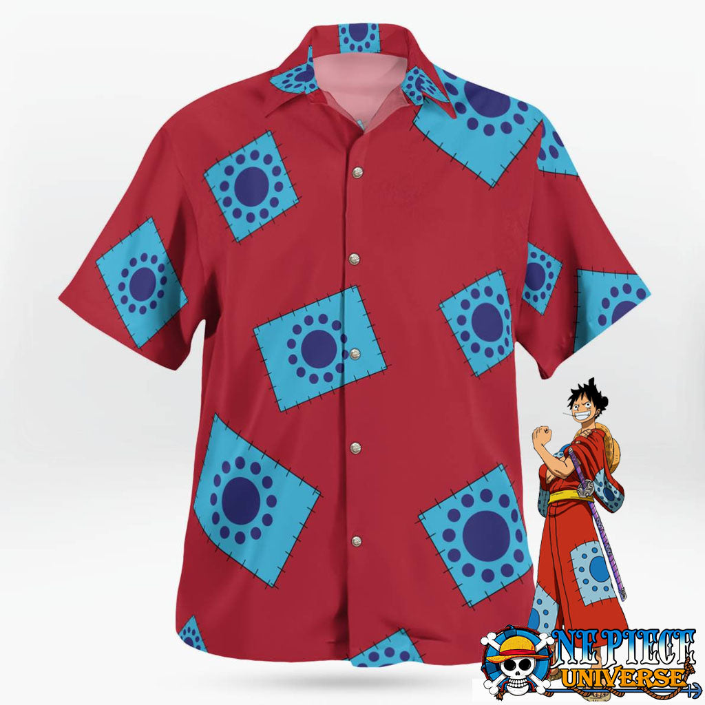 Luffy Red Button Up Shirt Pattern New 2025 | One Piece Universe Store