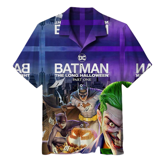 NoClaws Batman Hawaii Shirt DC Batman The Long Halloween Hawaiian Shirt Purple Unisex