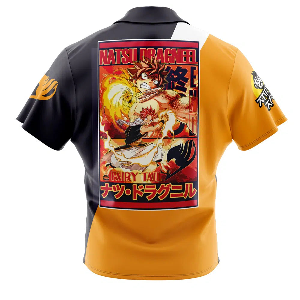 Natsu Dragneel Fairy Tail Button Up Hawaiian Shirt