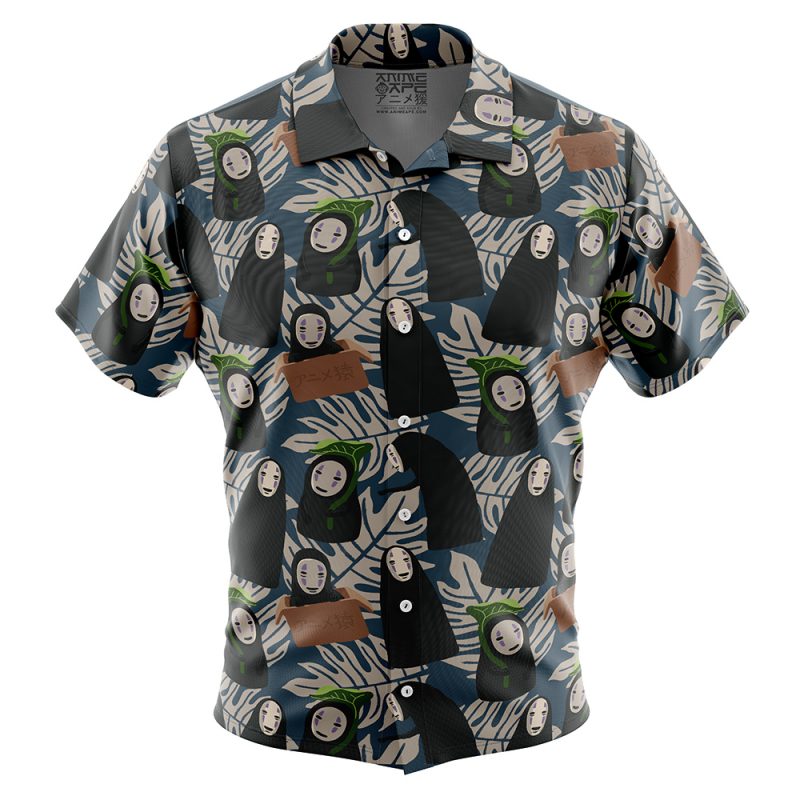 No Face Kaonashi Spirited Away Button Up Hawaiian Shirt