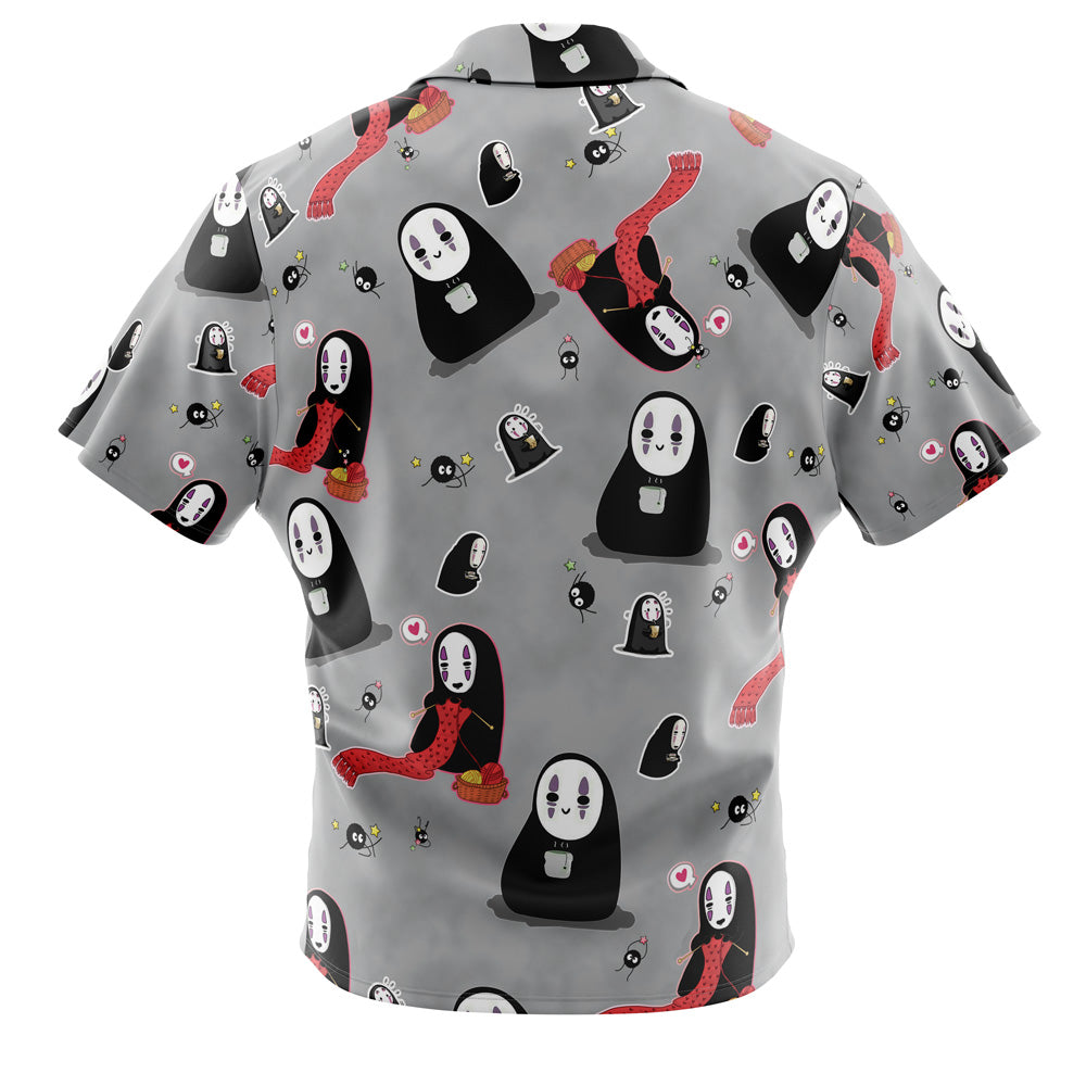 No Name Spirited Away Studio Ghibli Pattern Button Up Hawaiian Shirt