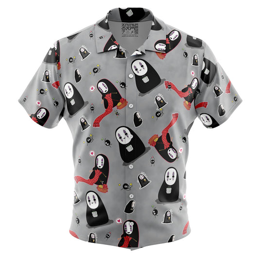 No Name Spirited Away Studio Ghibli Pattern Button Up Hawaiian Shirt
