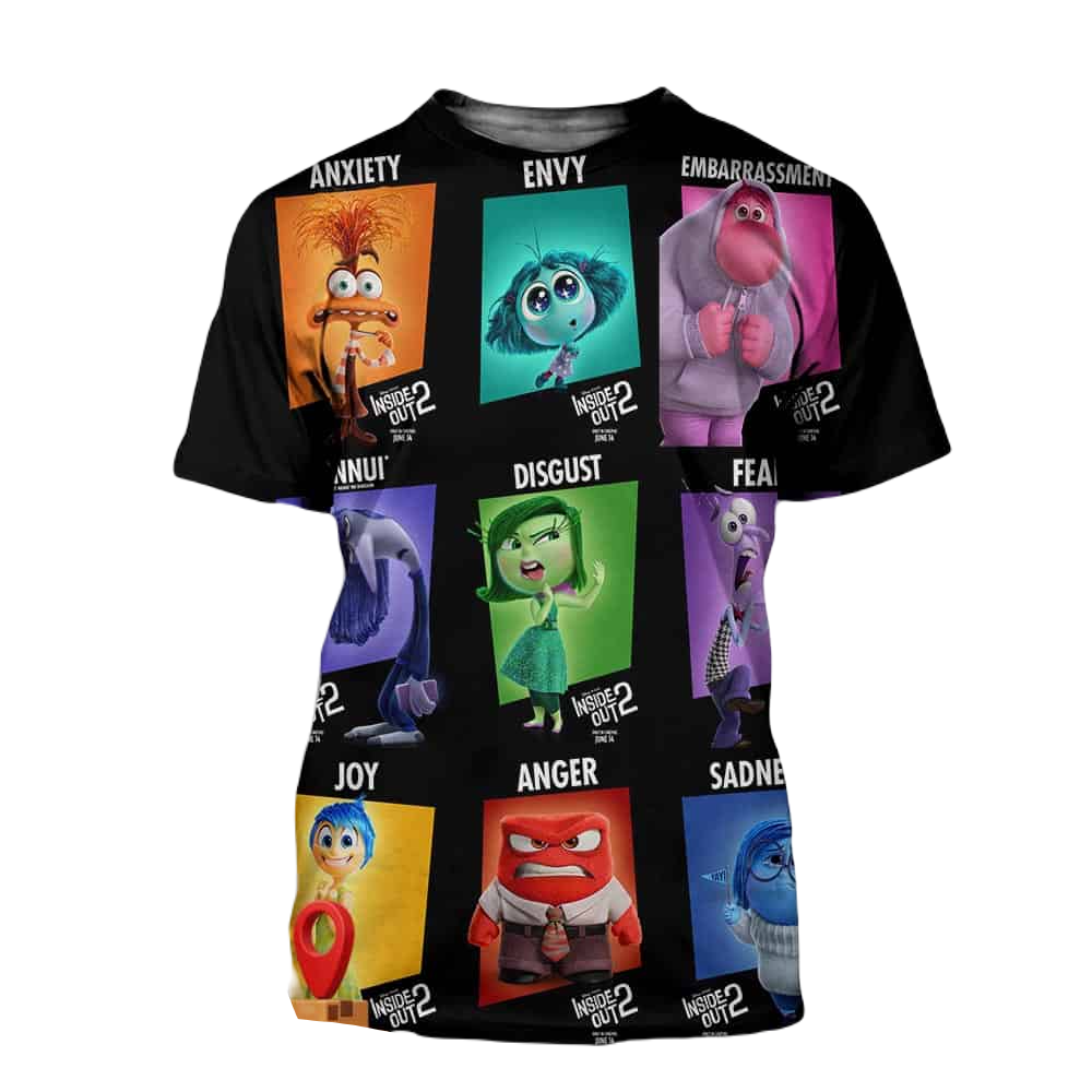 Inside Out T-shirt DN All Emotions Of Inside Out 2 T-shirt Colorful Unisex