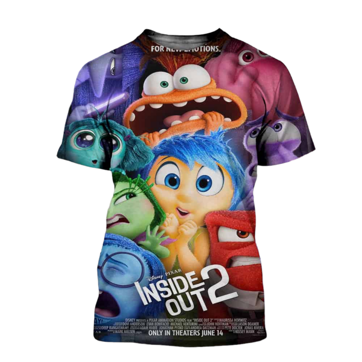 Inside Out T-shirt All Emotions In Frame T-shirt Colorful Unisex