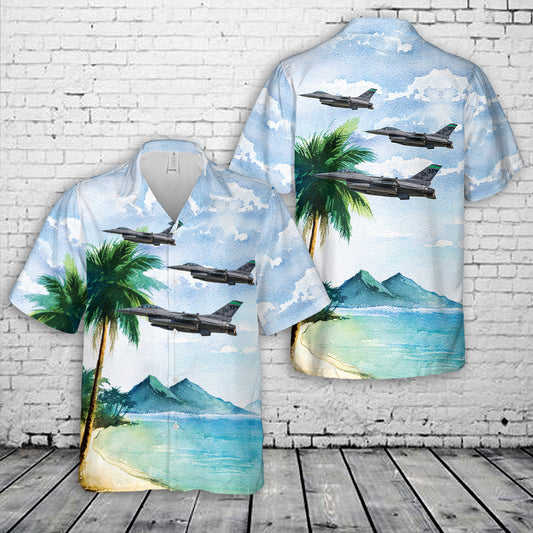 Ohio Air Guard's 180th Fighter Wing F-16 Fighting Falcons Hawaiian Shirt