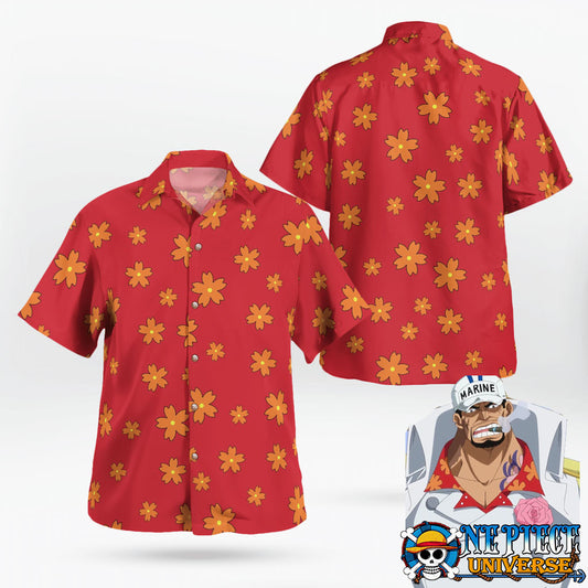 One Piece Akainu Hawaiian Shirt Pattern Admiral Cosplay | One Piece Universe Store
