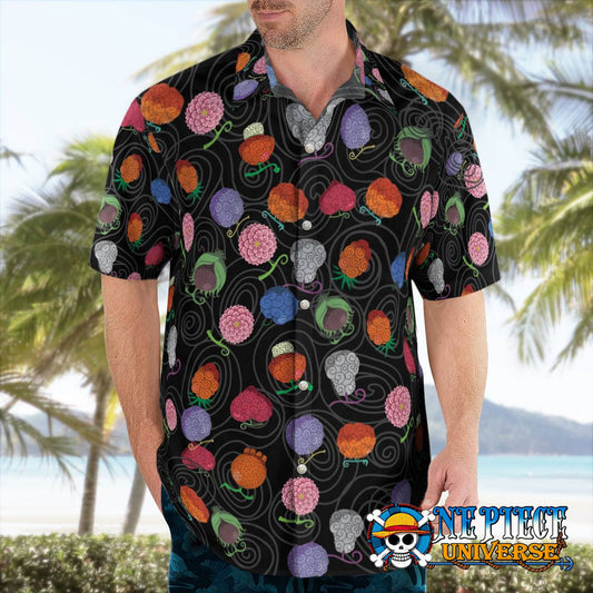 One Piece Devil Fruits Hawaiian Shirt - Demon Devil Fruits Button Up Shirt For Sale | One Piece Universe Store