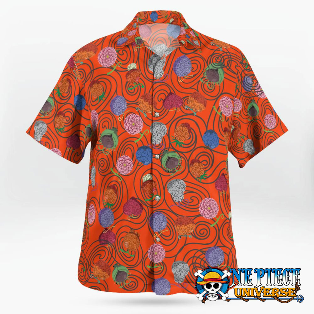One Piece Devil Fruits Hawaiian Shirt - Demon Devil Fruits Button Up Shirt For Sale | One Piece Universe Store