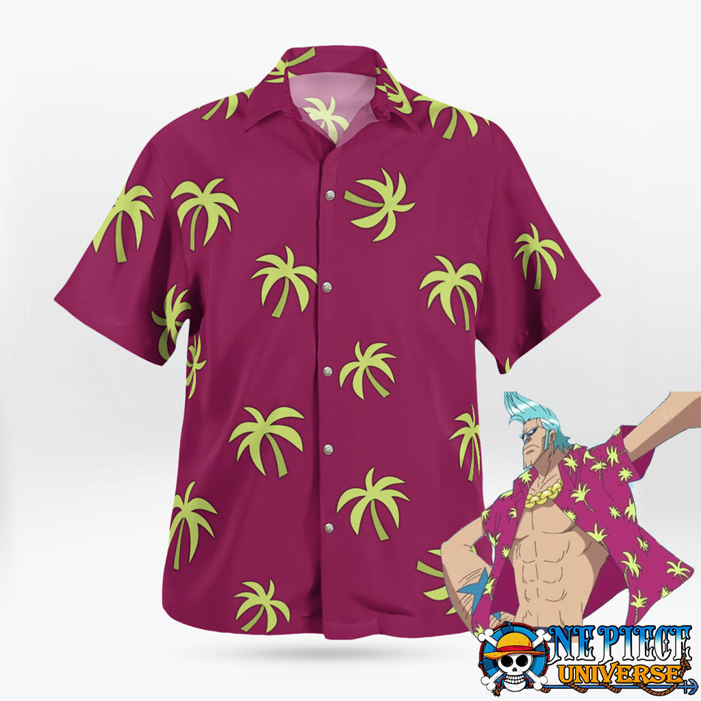 One Piece Franky Hawaiian Shirt Men's Button Up S-5XL For Sale | One Piece Universe Store