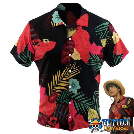 One Piece Luffy Live Action Button Up Hawaiian Shirt | One Piece Universe Store