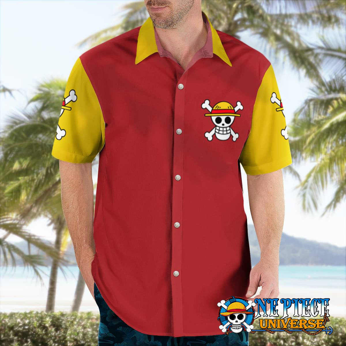 One Piece Straw Crew Logo Hawaiian Shirt For Sale | One Piece Universe Store