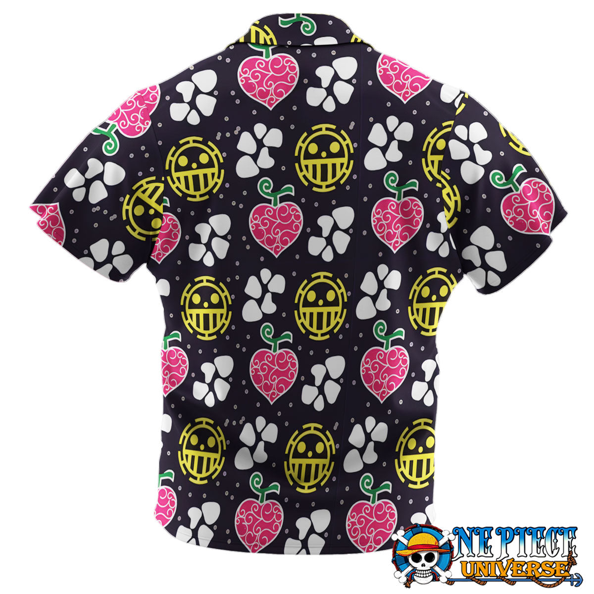 Trafalgar Law Pattern and Devil Fruit Hawaiian Shirt For Sale | One Piece Universe Store