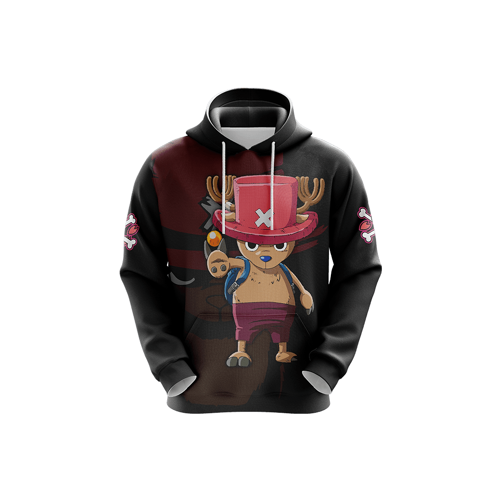 One Piece Hoodie The Strawhat's Doctor Tony Tony Chopper Hoodie Black Unisex