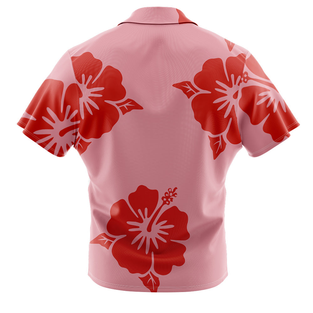 Meme Oshino Bakemonogatari Cosplay Button Up Hawaiian Shirt