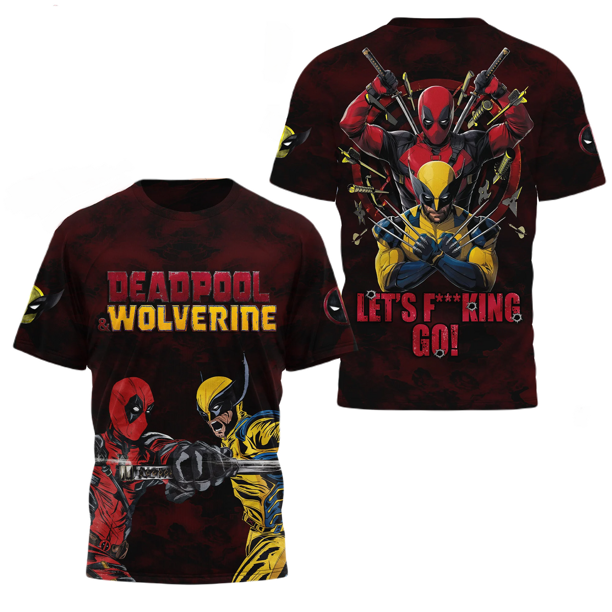 DP T-shirt MV DP And Wolverine Let's Fcking Go T-shirt Black Red Unisex