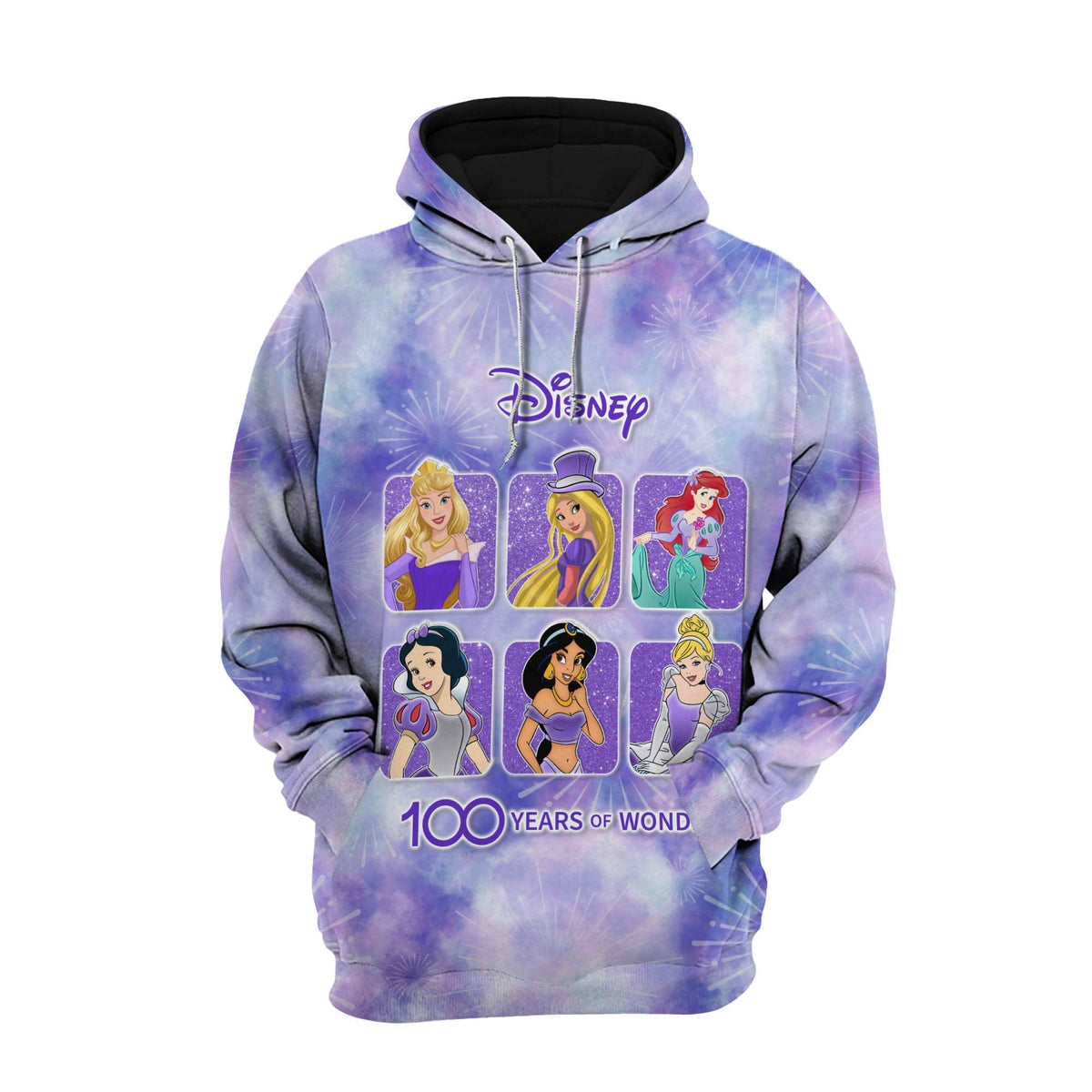 DN Hoodie All DN Princesses 100 Years Of Wonder Hoodie Purple Unisex