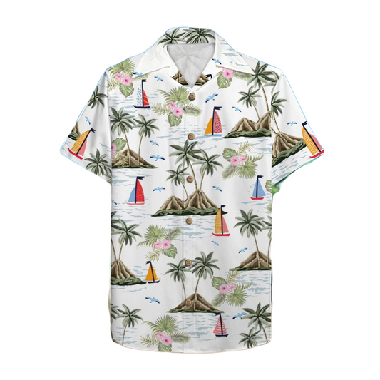 NoClaws Flamingo Hawaii Shirt We Put It Out On The Cruise Hawaiian Shirt White Pink Unisex