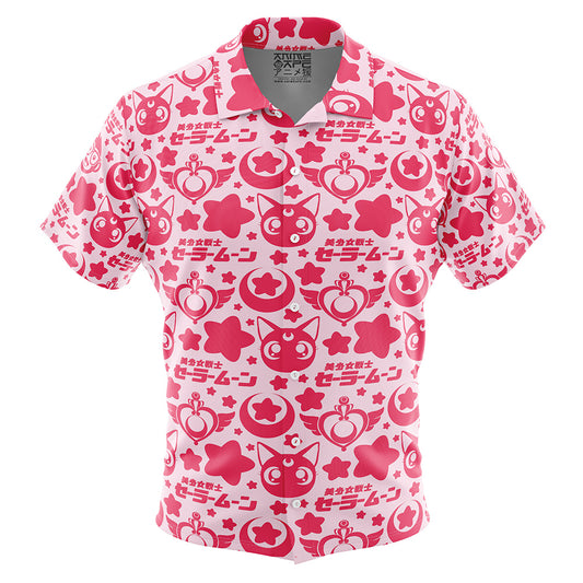 Pink Sailor Moon Button Up Hawaiian Shirt