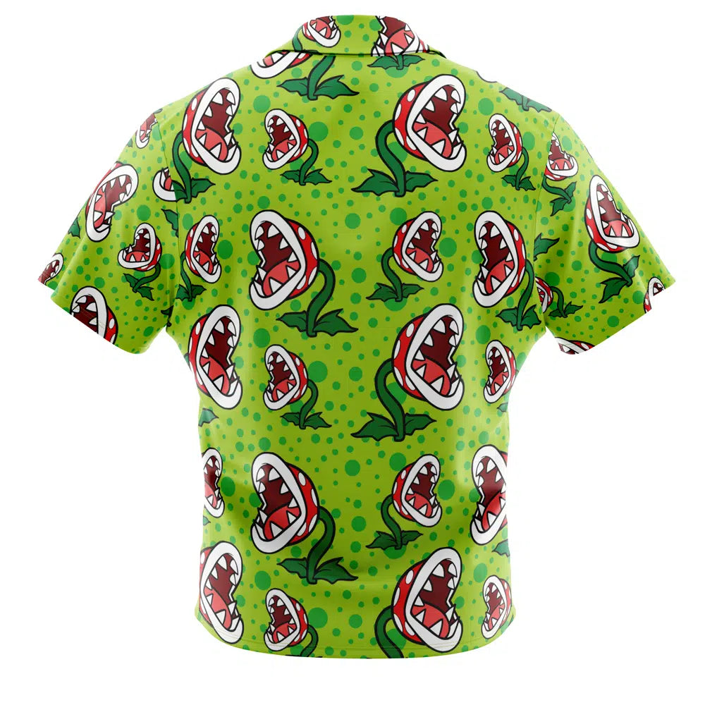Piranha Plant Super Mario Bros Button Up Hawaiian Shirt