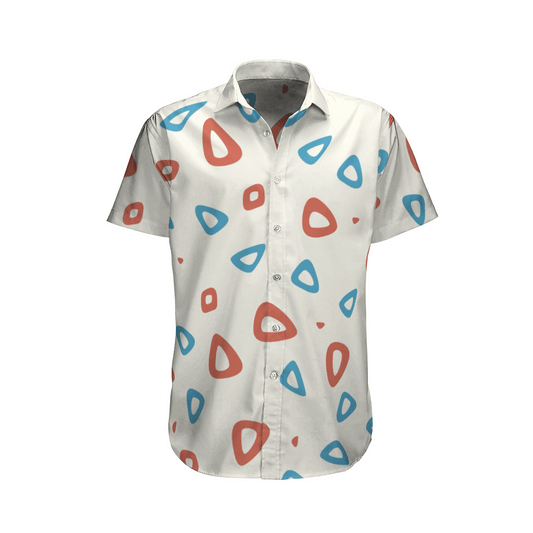 NoClaws NoClaws Pokemon Hawaii Shirt Pokemon Togepi Egg Pattern Costume Hawaiian Shirt White Unisex