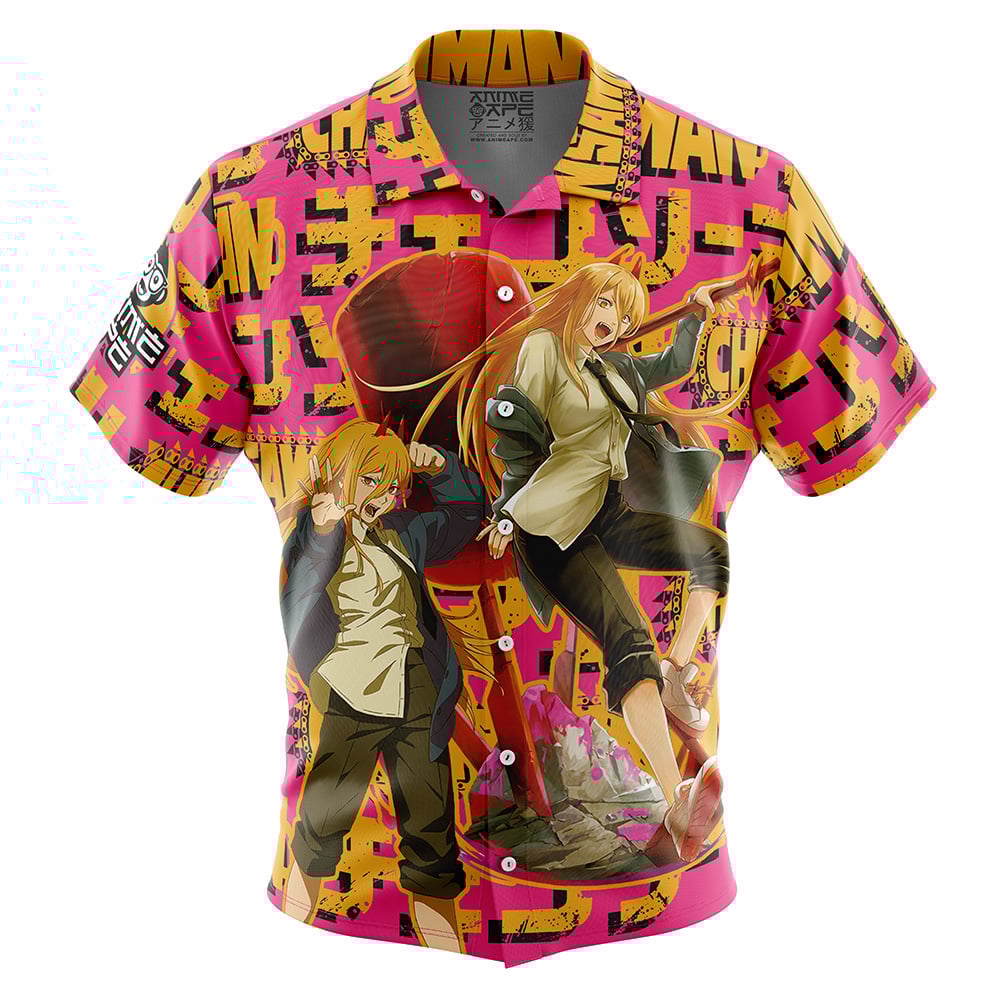 Power Chainsaw Man Button Up Hawaiian Shirt