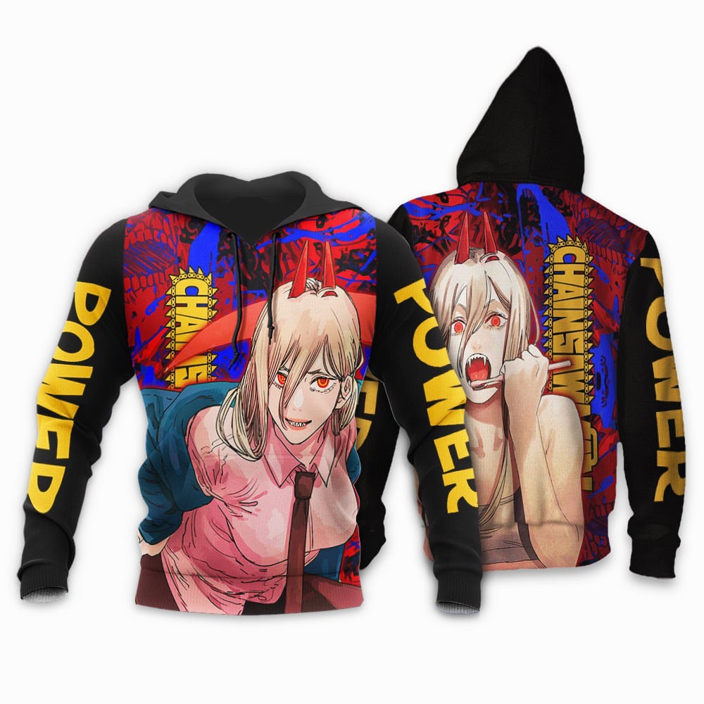 Chainsaw Man Hoodie Power Blood Devil Character Graphic Hoodie Colorful Unisex