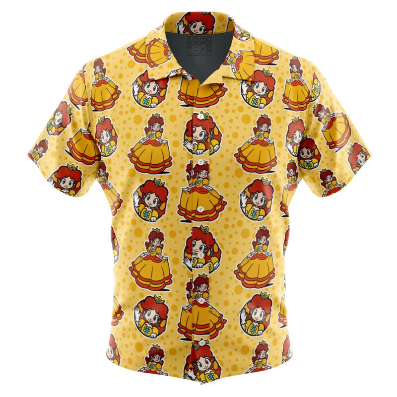 Princess Daisy Super Mario Bros Button Up Hawaiian Shirt
