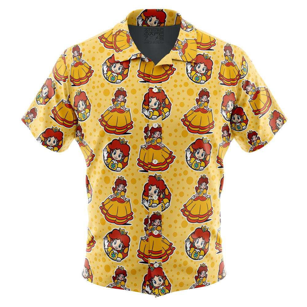 Princess Daisy Super Mario Bros Button Up Hawaiian Shirt