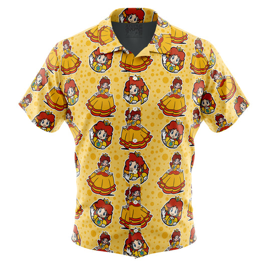 Princess Daisy Super Mario Bros Button Up Hawaiian Shirt