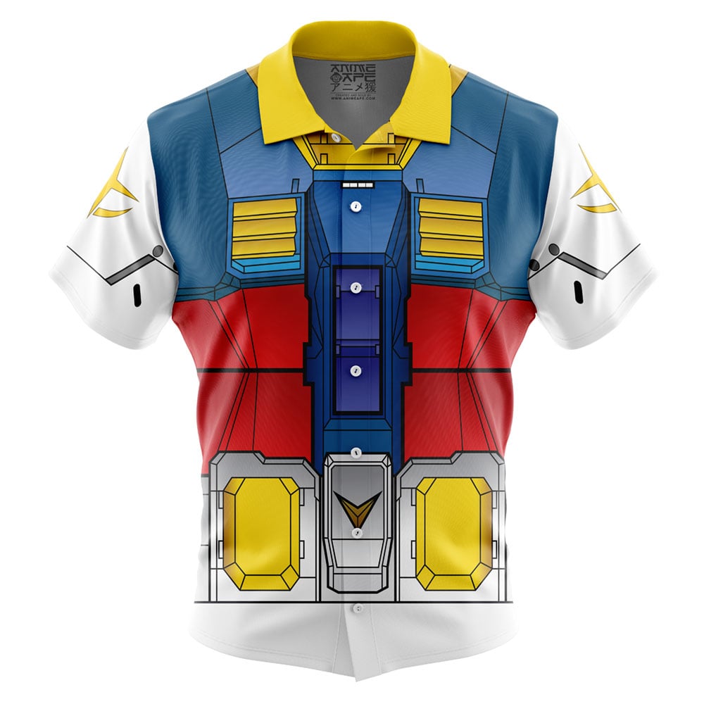 RX-78 Mobile Suit Gundam 0079 Button Up Hawaiian Shirt
