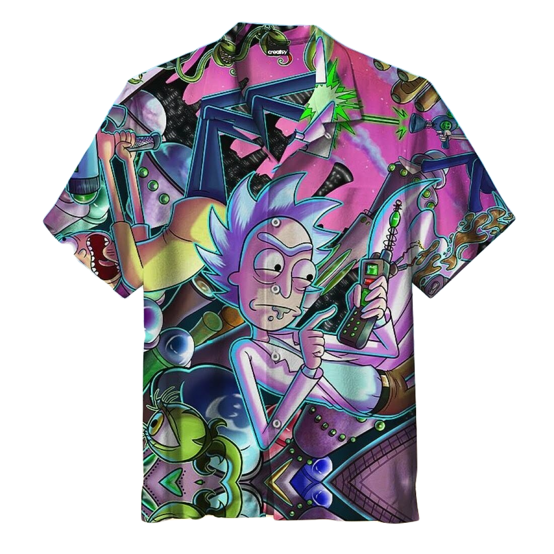 NoClaws Rick and Morty Hawaii Shirt Rick And Morty Science Experiments Aloha Shirt Colorful Unisex Adults New Release