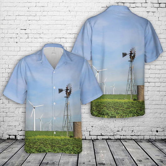 Roscoe Wind Farm Hawaiian Shirt