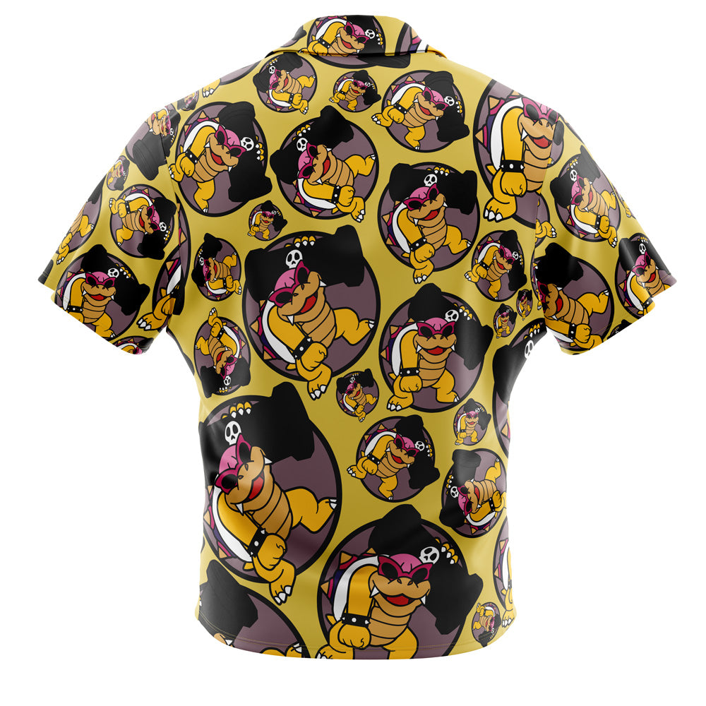 Roy Koopa Super Mario Bros Button Up Hawaiian Shirt