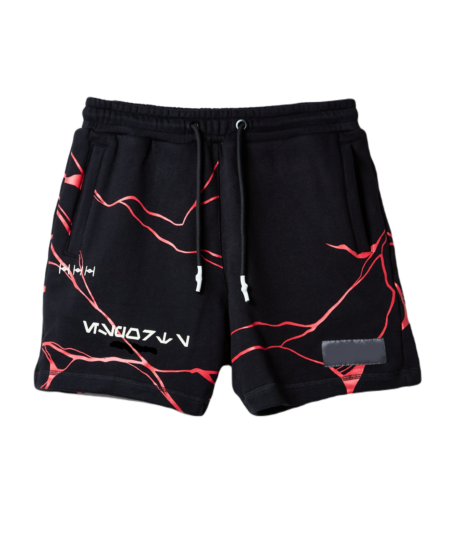 Starwars Shorts Starwars Kylo Ren Lighting Pattern Beach Shorts Black Red
