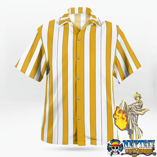 Sanji Wano Hawaiian Shirt Yellow Pattern HOT 2025 | One Piece Universe Store