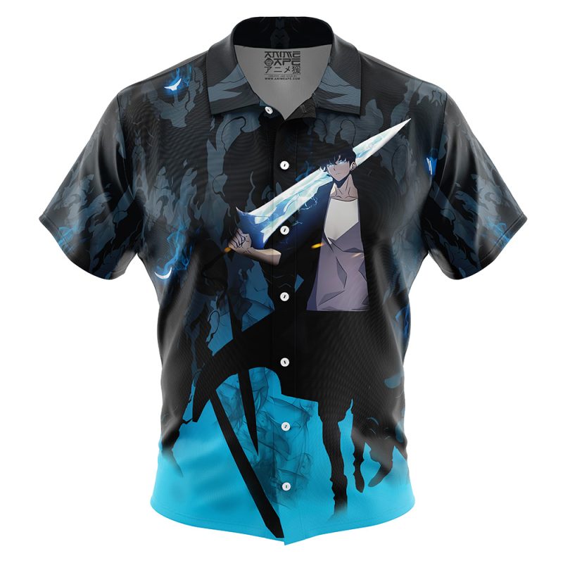 Shadow Monarch Solo Leveling Button Up Hawaiian Shirt