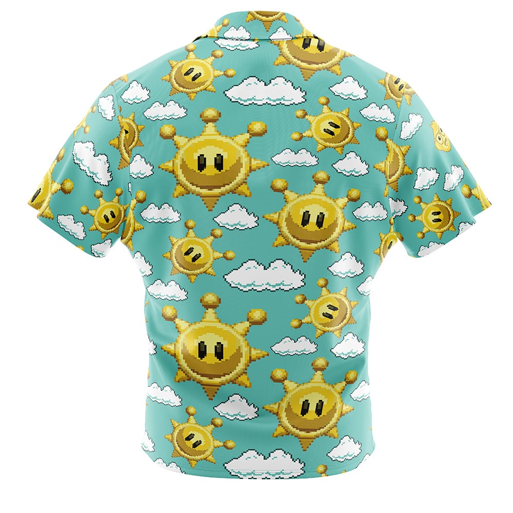 Pixel Shine Sprite Super Mario Bros Button Up Hawaiian Shirt