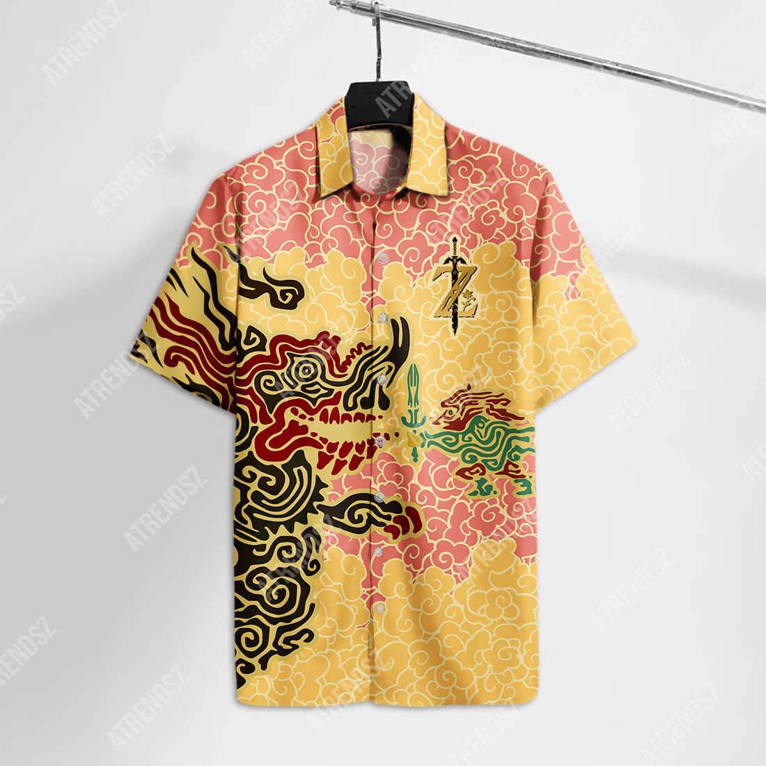  Legend Of Zelda Hawaii Shirt Fighting Against Monster Hawaii Shirt Legend Of Zelda Aloha Shirt 
